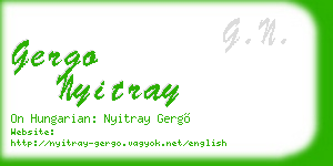 gergo nyitray business card